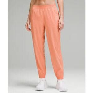 Lululemon Tear Away Track Pant Tangerine Color Mid Rise Jogger Style Size 14 NWT